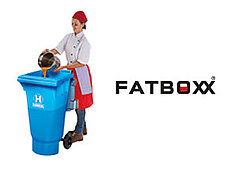 Altspeisefettbehälter FATBOXX Bild und Logo