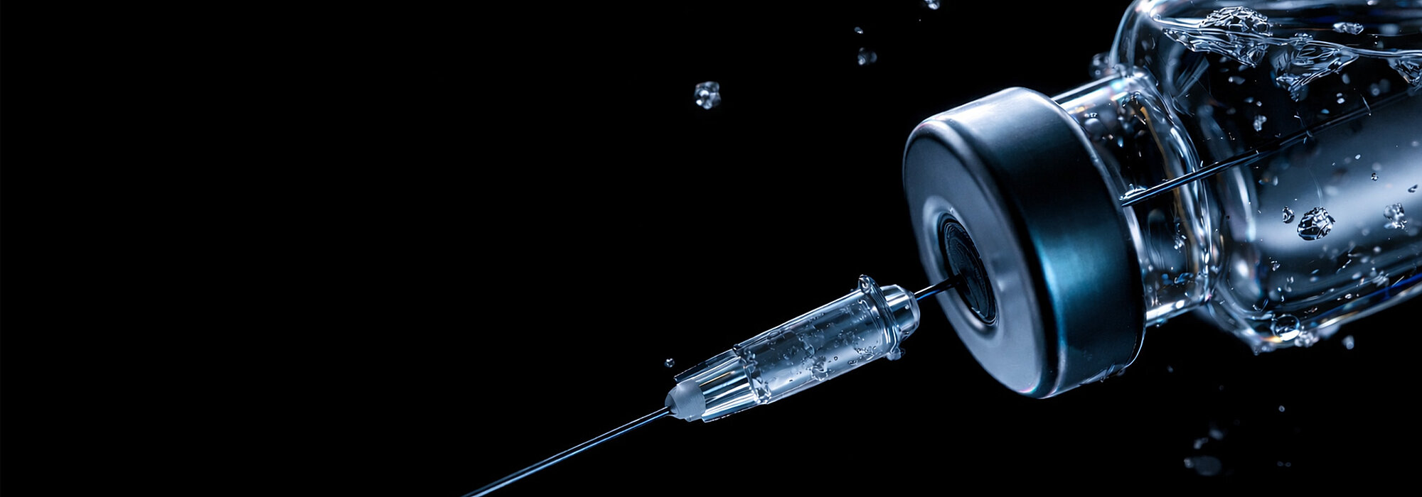 Injektionsspritze und Ampulle als Symbolbild für medizinische Abfälle und sichere Entsorgung