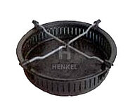 P. Henkel Kunststoff-Schmutzfänger ähnlich DIN 1221 verzinkte Kreuzstange