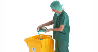 Einsatz der ClinicBOXX® im Krankenhaus zur sicheren Sammlung medizinischer Abfälle und Krankenhausabfall