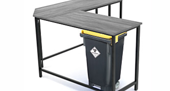 ClinicBOXX® Sammelbehälter für medizinische Abfälle unter Arbeitsplatte – ergonomisches und platzsparendes Handling