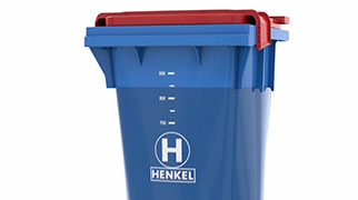 Altfettbehälter-FATBOXXeasy- Detailansicht transluzenter Rumpf und Skalierung