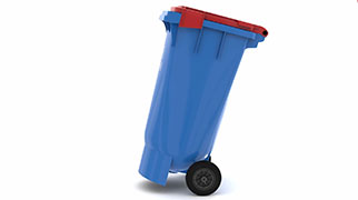 Altfettbehälter-FATBOXXeasy- Seitenansicht Behälter in gekippter Haltung