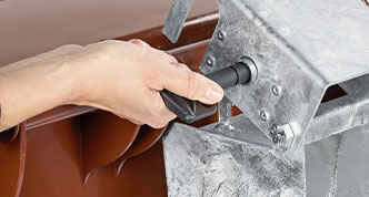 P. Henkel Standsicherung Mülltonne mit Dreikantschloss