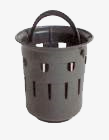 Slit bucket similar to DIN 1236 for yard drains, low design, with foot edge
